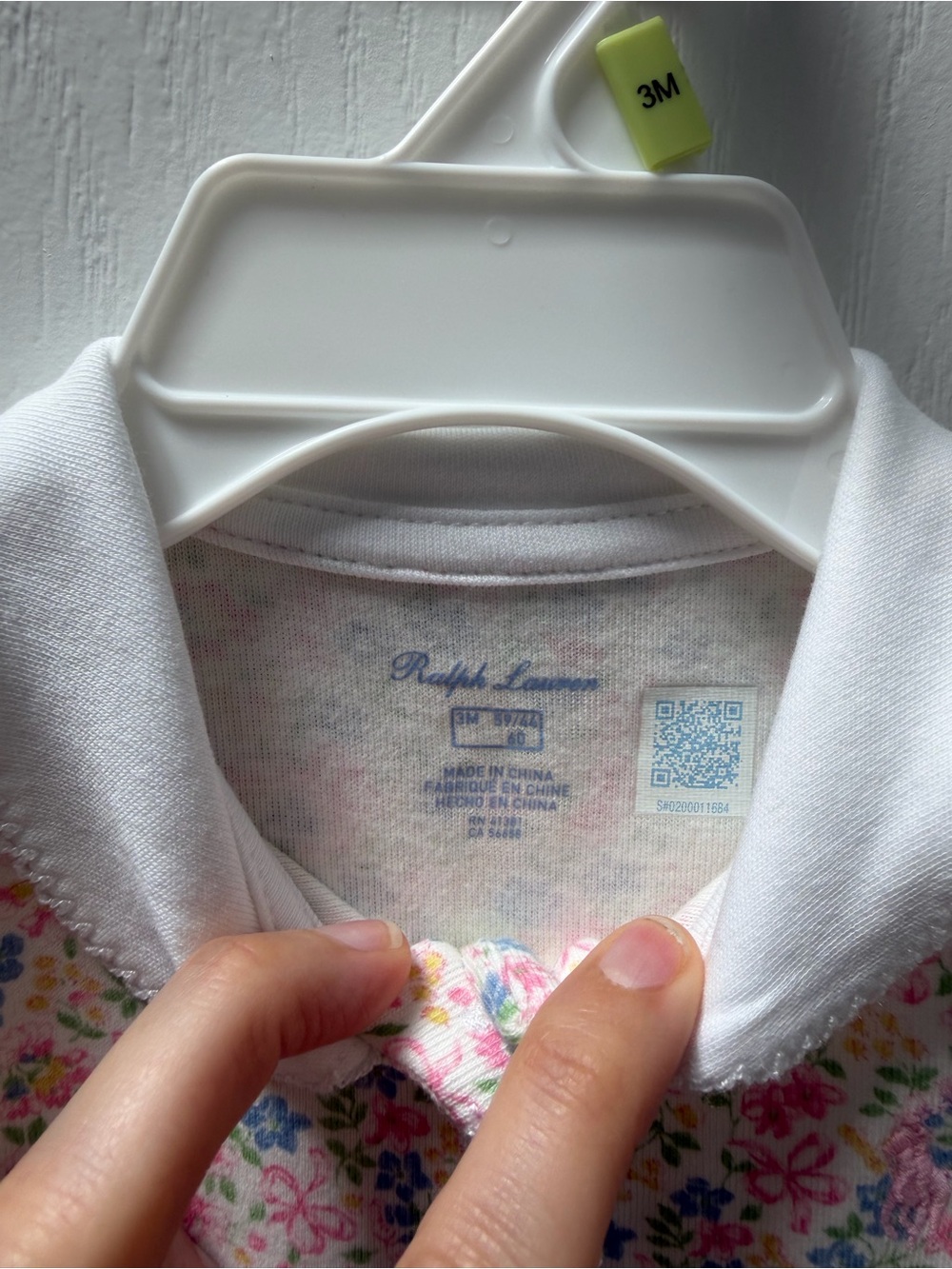 Ralph Lauren Pink Floral Peter Pan Collar Footie - Picture 3 of 4